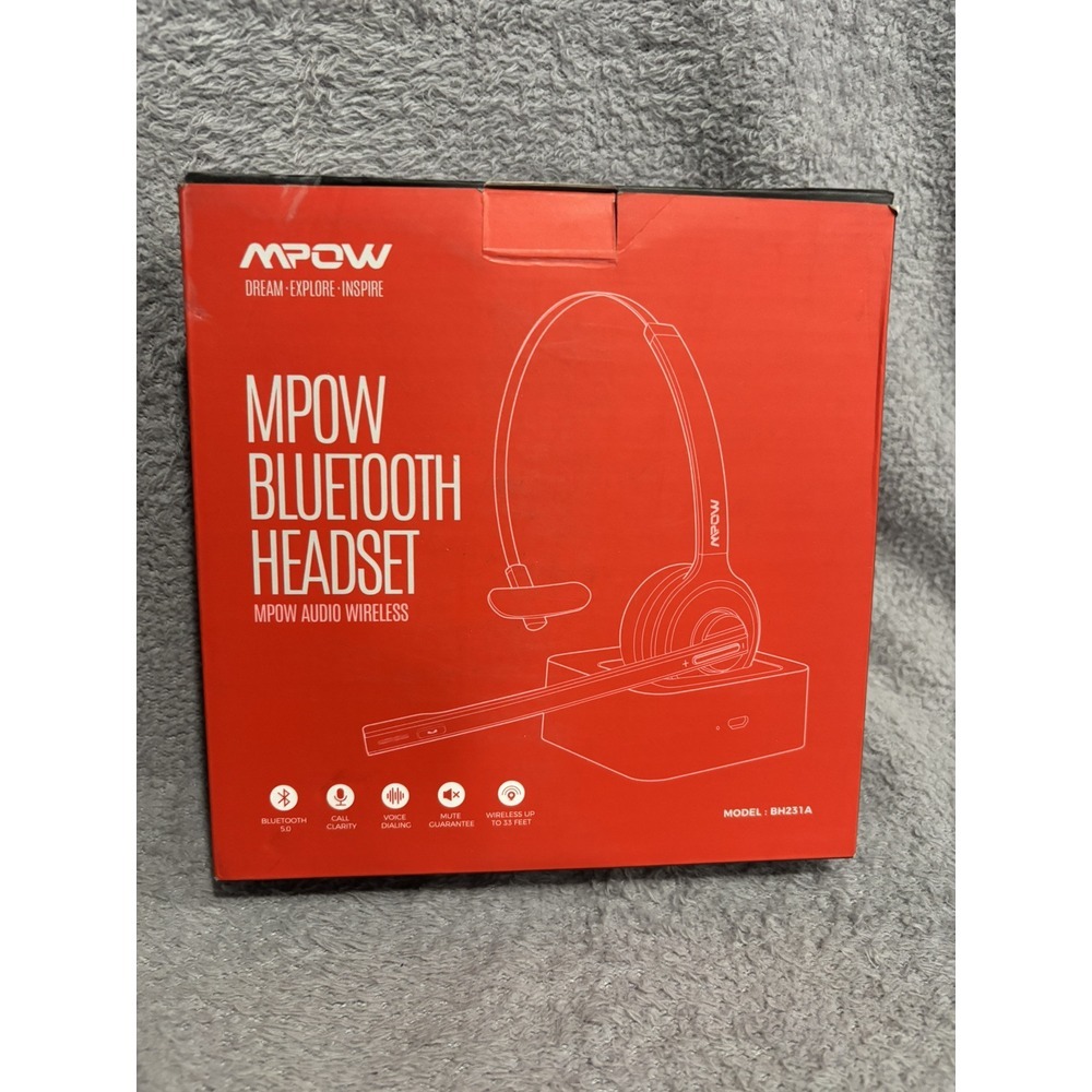 MPOW Bluetooth Headset Audio Wireless,‎ Model BH231A